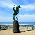 estatua grande de la fuente del seahorse del bronce de la artesanía del metal de las esculturas al aire libre